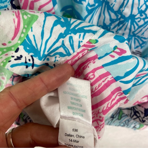 LILLY PULITZER Idi Shift Dress, Multi, Osterville Patch, Size 8 - Picture 10 of 11